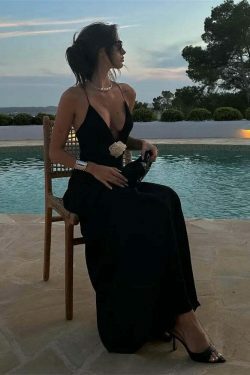 Coquette Aesthetic Backless Slip Dress - Y2K Fashion for Women - Graceful Drift