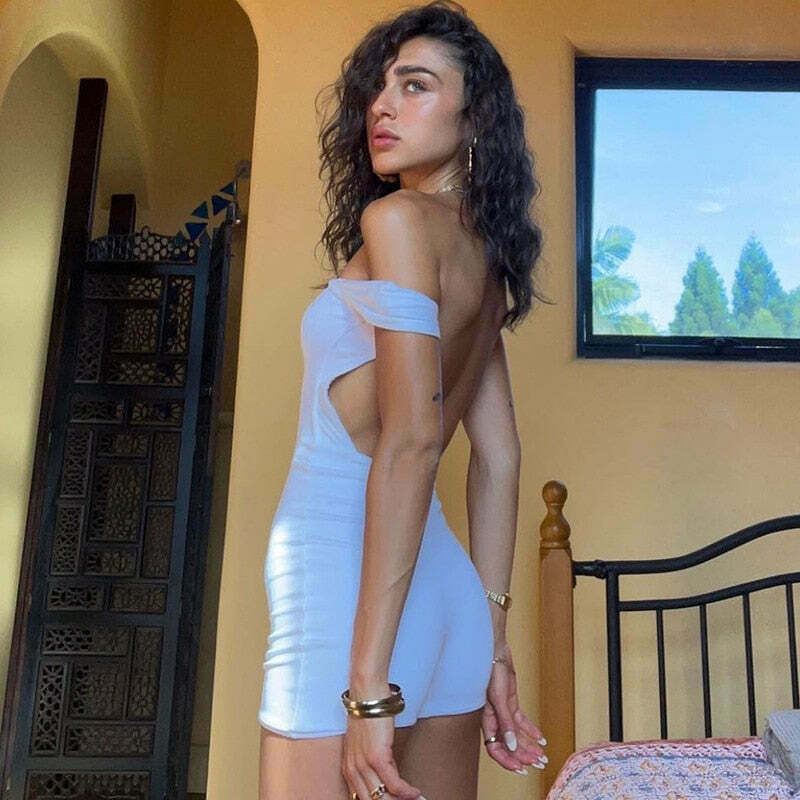 Coquette Aesthetic Backless Tank Playsuit: Y2K Fashion - Grunge Style & Elegance Coquette Aesthetic Backless Tank Playsuit: Y2K Fashion - Grunge Style & Elegance