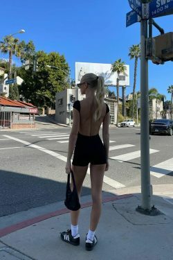 Coquette Aesthetic Backless Tank Playsuit: Y2K Fashion - Grunge Style & Elegance