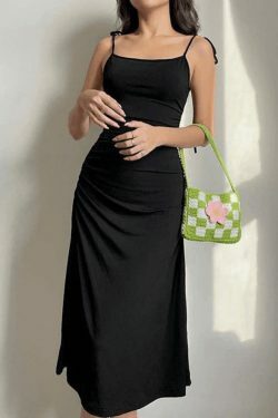 Coquette Aesthetic Backless Tie Strap Maxi Dress for Y2K Fashion Enthusiasts