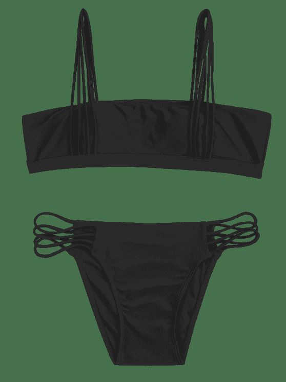 Coquette Aesthetic Banded Cut Out Bikini Set - Y2K Fashion Swimwear