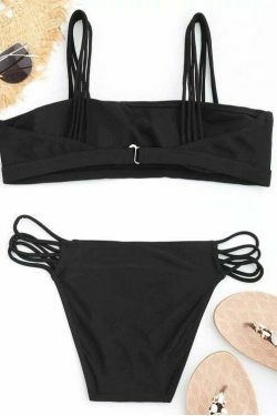Coquette Aesthetic Banded Cut Out Bikini Set - Y2K Fashion Swimwear