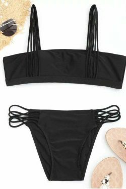 Coquette Aesthetic Banded Cut Out Bikini Set - Y2K Fashion Swimwear