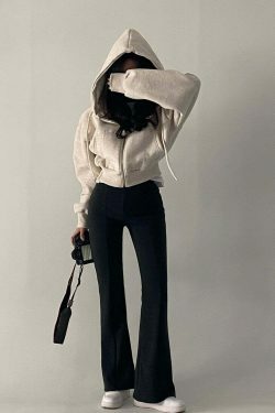 Coquette Aesthetic Bare Midriff Hoodie - Y2K Fashion Grunge Style Cute Tops Pastel Goth