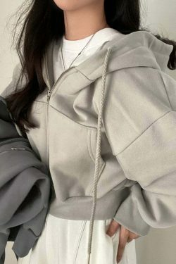 Coquette Aesthetic Bare Midriff Hoodie - Y2K Fashion Grunge Style Cute Tops Pastel Goth