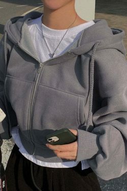 Coquette Aesthetic Bare Midriff Hoodie - Y2K Fashion Grunge Style Cute Tops Pastel Goth