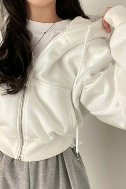 Coquette Aesthetic Bare Midriff Hoodie - Y2K Fashion Grunge Style Cute Tops Pastel Goth