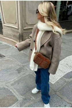 Coquette Aesthetic Benjamin Woolen Trench Coat - Y2K Fashion Statement Piece