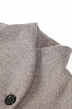 Coquette Aesthetic Benjamin Woolen Trench Coat - Y2K Fashion Statement Piece