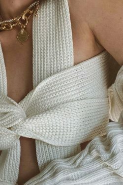 Coquette Aesthetic Bespoke Wrap-Around Top in Y2K Style with Grunge and Pastel Goth Influences