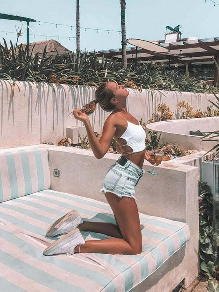 Coquette Aesthetic Beth Backless Spaghetti Straps Top Coquette Aesthetic Beth Backless Spaghetti Straps Top