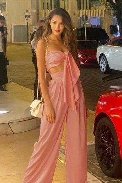 Coquette Aesthetic Bianca Tie Me Up Matching Set - Y2K Fashion Outfit