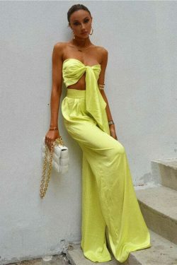 Coquette Aesthetic Bianca Tie Me Up Matching Set - Y2K Fashion Outfit