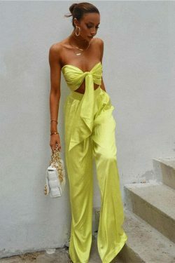 Coquette Aesthetic Bianca Tie Me Up Matching Set - Y2K Fashion Outfit