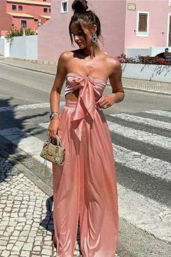 Coquette Aesthetic Bianca Tie Me Up Matching Set - Y2K Fashion Outfit