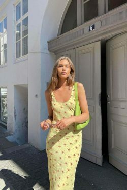 Coquette Aesthetic Birdie Ruffle Slim Floral Dress