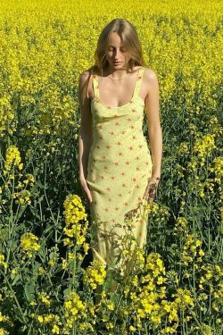 Coquette Aesthetic Birdie Ruffle Slim Floral Dress