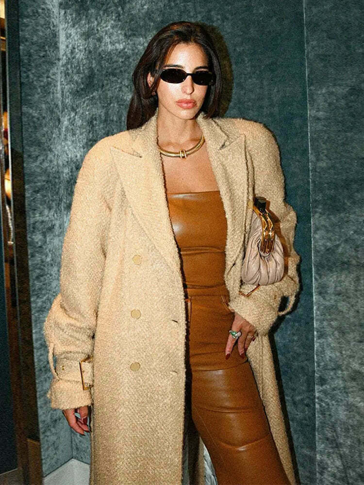 Coquette Aesthetic Blossom Breeze Apricot Coat - Y2K Fashion Women's Outerwear Coquette Aesthetic Blossom Breeze Apricot Coat - Y2K Fashion Women's Outerwear