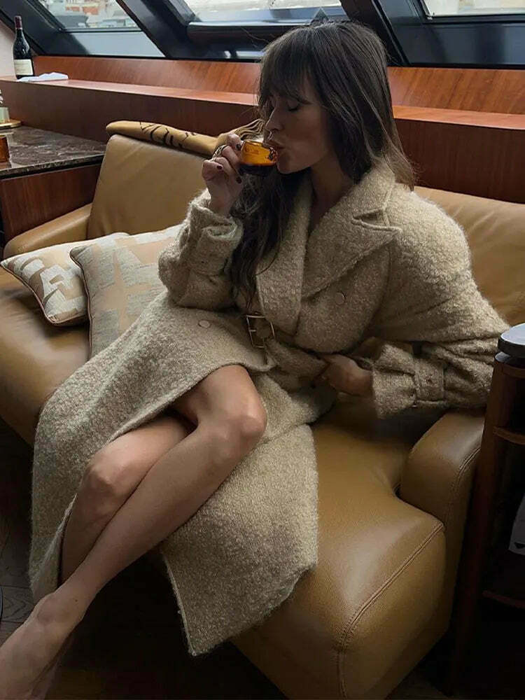 Coquette Aesthetic Blossom Breeze Apricot Coat - Y2K Fashion Women's Outerwear Coquette Aesthetic Blossom Breeze Apricot Coat - Y2K Fashion Women's Outerwear