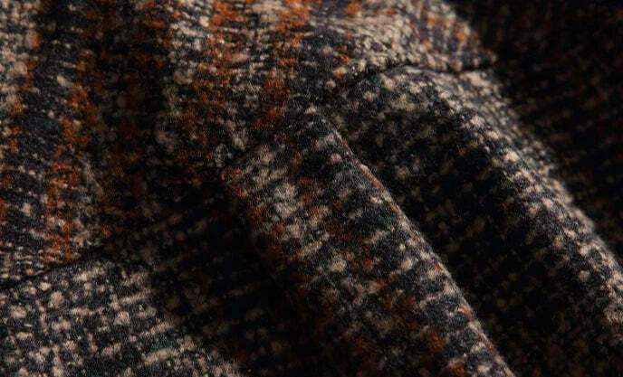 Coquette Aesthetic Boucle Texture Check Overshirt - Y2K Fashion Statement Piece