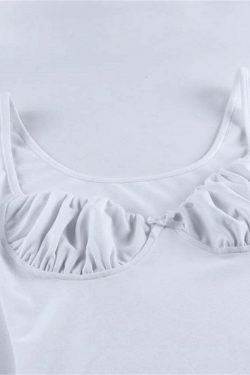 Coquette Aesthetic Bouquet Burst Ruched Tank Dress - Y2K Fashion for Women