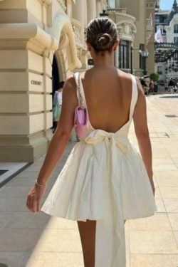 Coquette Aesthetic Bow-Knot Dress - Y2K Fashion Statement for Women