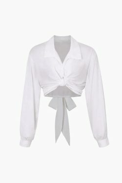 Coquette Aesthetic Bow Tie Blouse - Y2K Fashion Statement Piece for Women