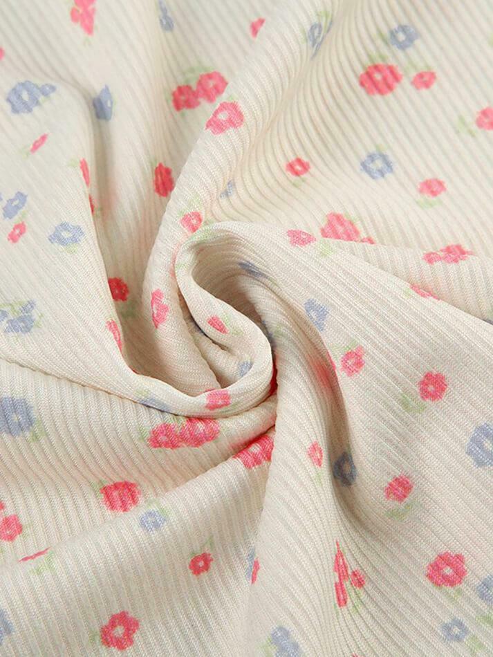 Coquette Aesthetic Bow Tie Floral Tank - Y2K Fashion Cute Tops & Pastel Goth Outfits