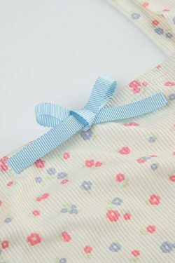 Coquette Aesthetic Bow Tie Floral Tank - Y2K Fashion Cute Tops & Pastel Goth Outfits