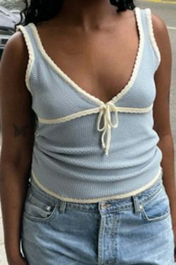 Coquette Aesthetic Bow Vest - Y2K Fashion Statement Piece for Women