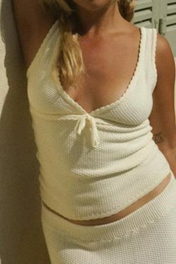 Coquette Aesthetic Bow Vest - Y2K Fashion Statement Piece for Women