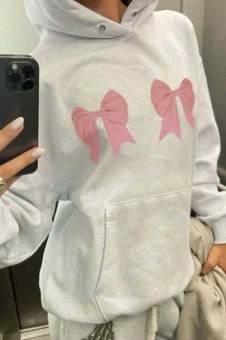 Coquette Aesthetic Bowtastic Hoodie - Y2K Fashion Statement Piece for Women