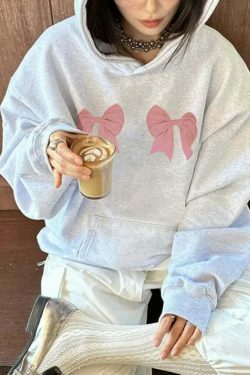 Coquette Aesthetic Bowtastic Hoodie - Y2K Fashion Statement Piece for Women