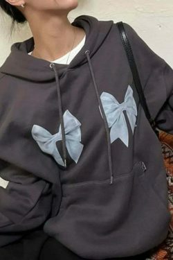 Coquette Aesthetic Bowtastic Hoodie - Y2K Fashion Statement Piece for Women