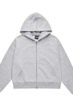 Coquette Aesthetic Box Zip-up Hoodie - Y2K Fashion with Grunge Style