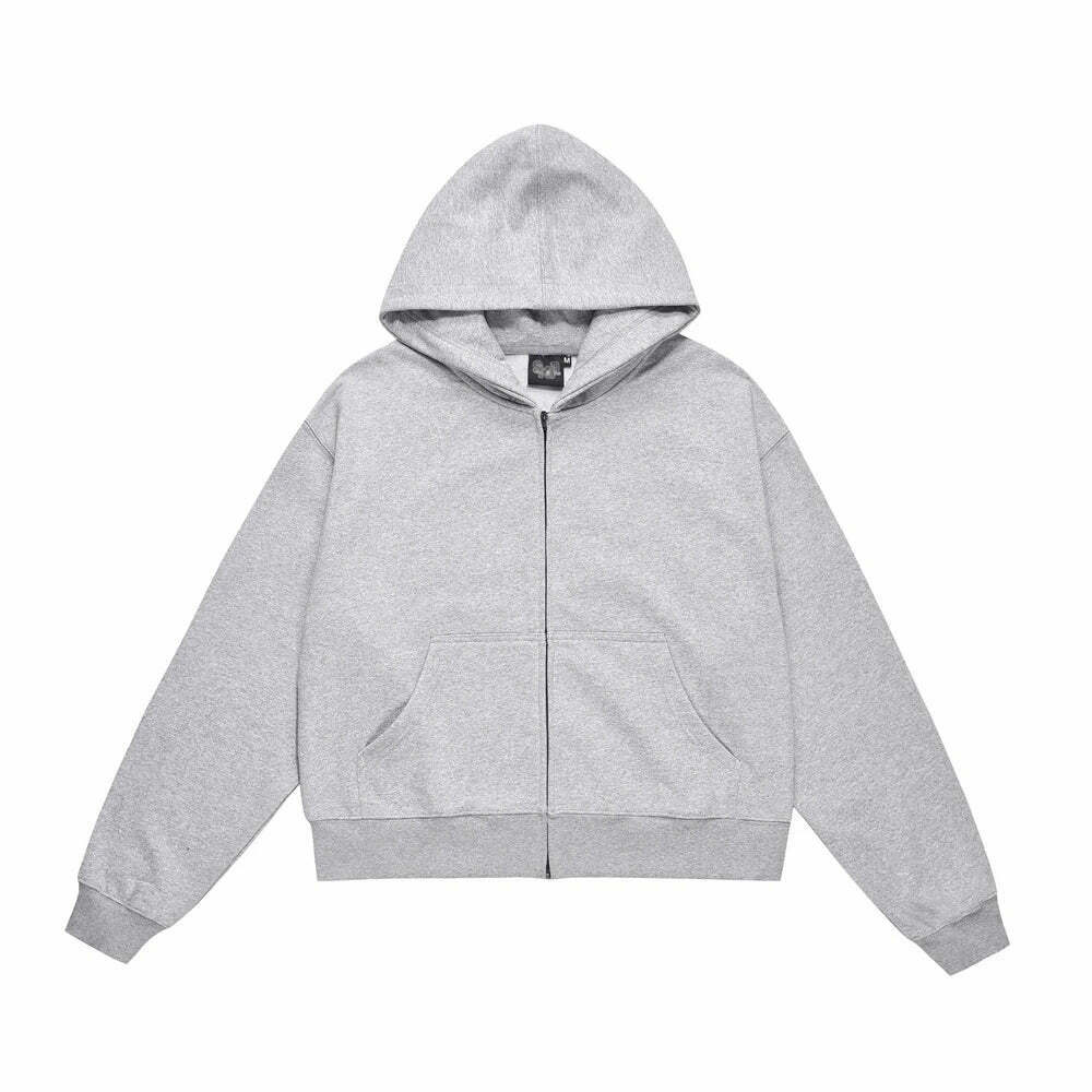 Coquette Aesthetic Box Zip-up Hoodie - Y2K Fashion with Grunge Style