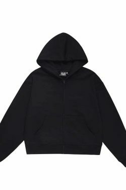 Coquette Aesthetic Box Zip-up Hoodie - Y2K Fashion with Grunge Style