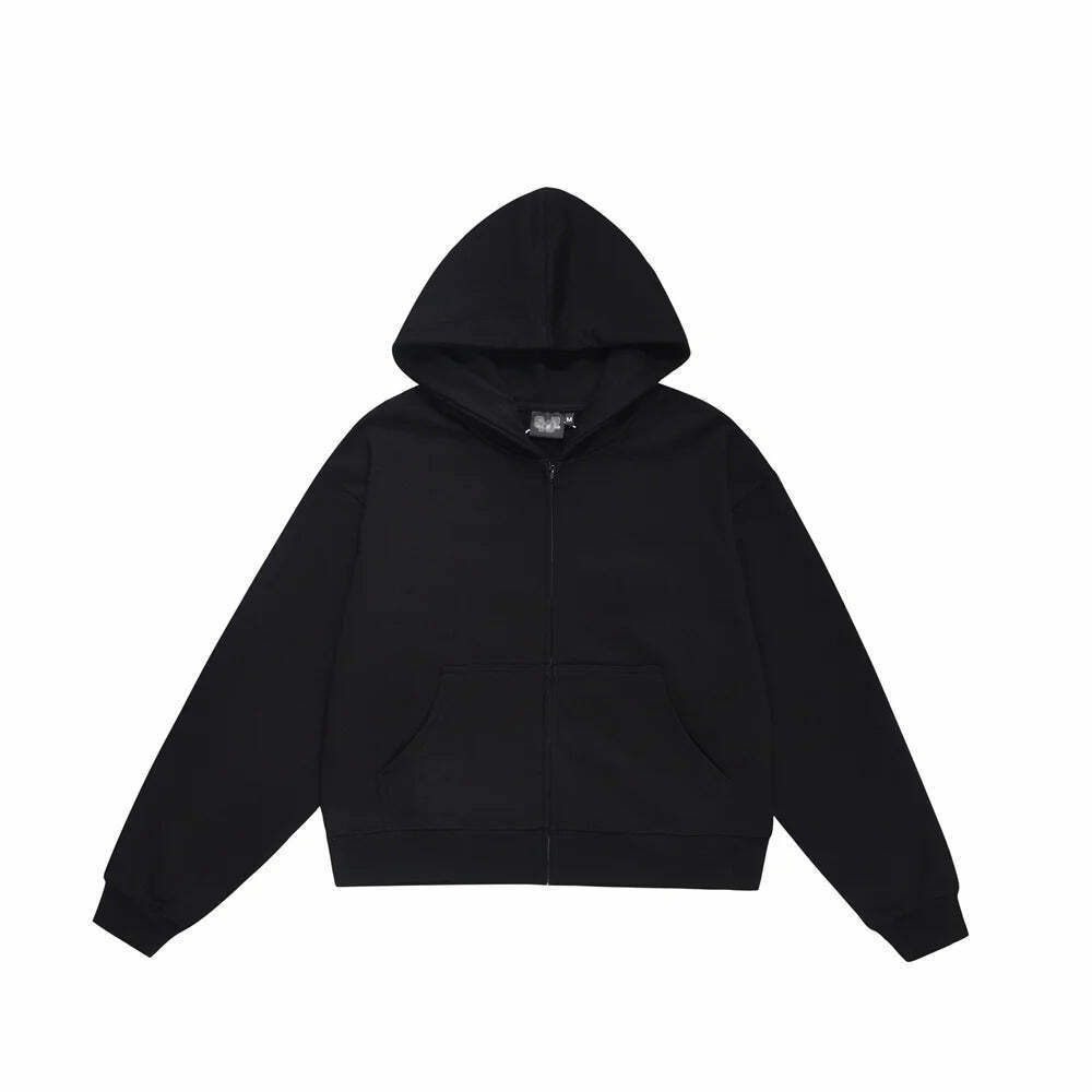 Coquette Aesthetic Box Zip-up Hoodie - Y2K Fashion with Grunge Style