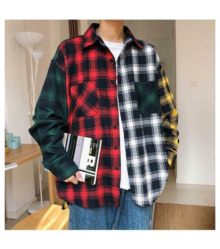 Coquette Aesthetic Boyfriend Check Shirt Coquette Aesthetic Boyfriend Check Shirt