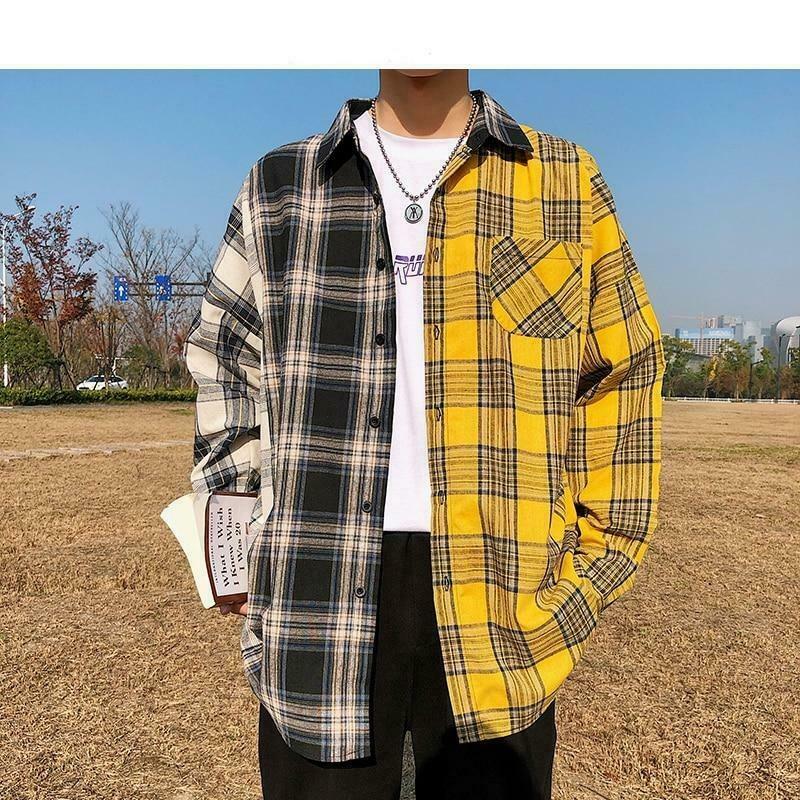 Coquette Aesthetic Boyfriend Check Shirt Coquette Aesthetic Boyfriend Check Shirt