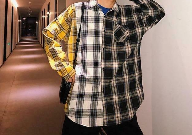 Coquette Aesthetic Boyfriend Check Shirt Coquette Aesthetic Boyfriend Check Shirt