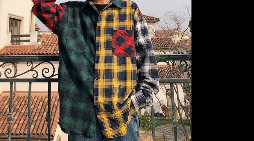 Coquette Aesthetic Boyfriend Check Shirt Coquette Aesthetic Boyfriend Check Shirt