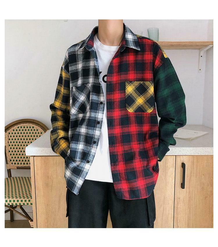 Coquette Aesthetic Boyfriend Check Shirt Coquette Aesthetic Boyfriend Check Shirt