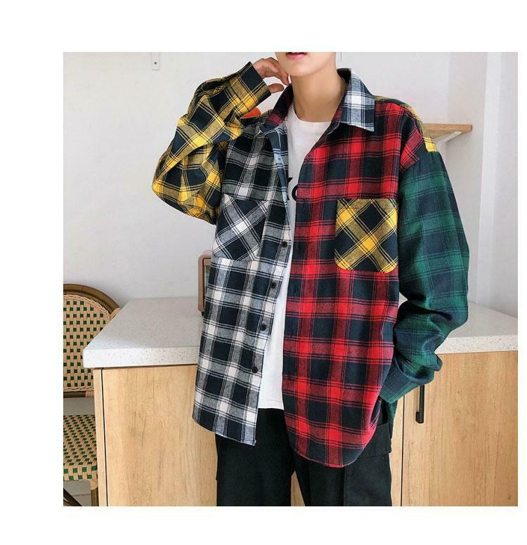 Coquette Aesthetic Boyfriend Check Shirt Coquette Aesthetic Boyfriend Check Shirt