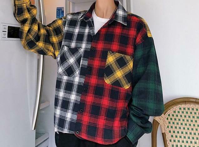 Coquette Aesthetic Boyfriend Check Shirt Coquette Aesthetic Boyfriend Check Shirt