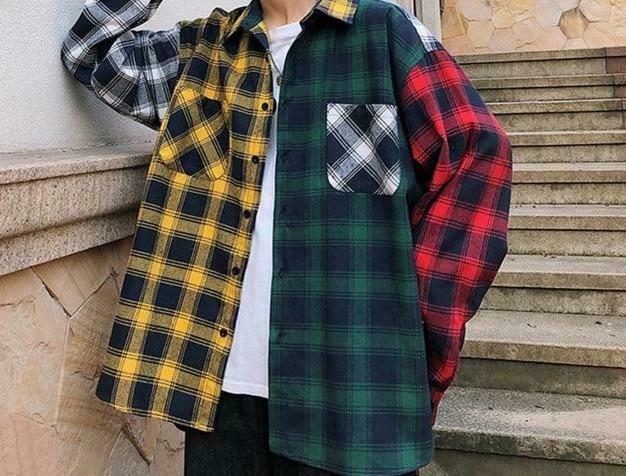 Coquette Aesthetic Boyfriend Check Shirt Coquette Aesthetic Boyfriend Check Shirt