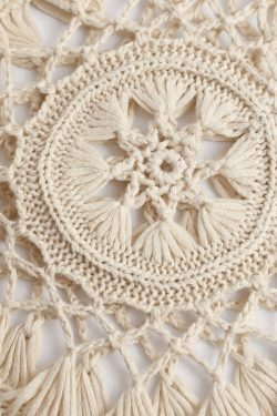 Coquette Aesthetic Braided Tassel Cover Up - Y2K Fashion for Women