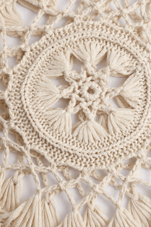 Coquette Aesthetic Braided Tassel Cover Up - Y2K Fashion for Women