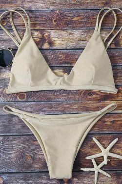 Coquette Aesthetic Bralette Bikini Top with String Bottoms