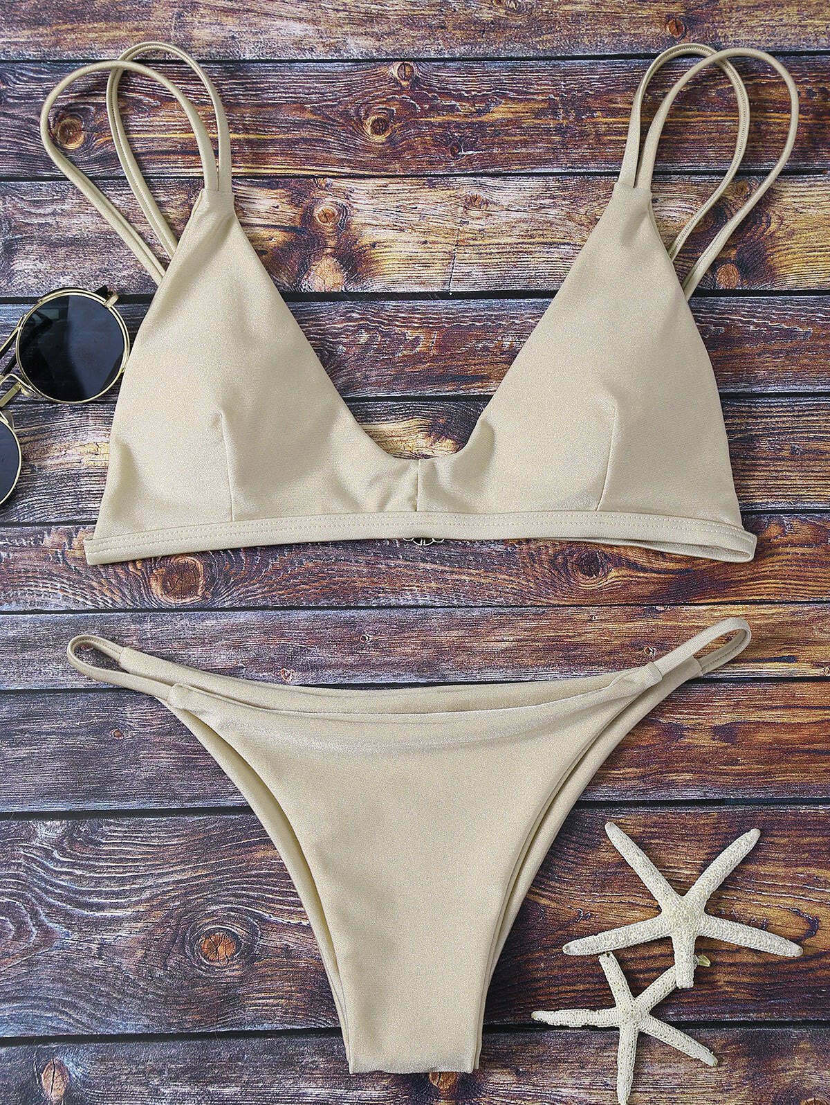 Coquette Aesthetic Bralette Bikini Top with String Bottoms Coquette Aesthetic Bralette Bikini Top with String Bottoms